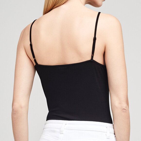 L'AGENCE Ford Spaghetti Strap Bodysuit in Black - Picture 3 of 4